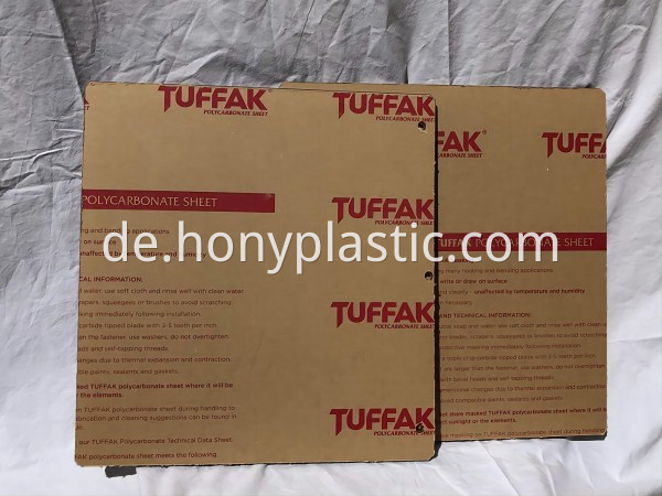 Tuffak ® 15 Polycarbonat (ehemals Makrolon ®) -1 TUFFAK ® 15 Polycarbonate (Formerly Makrolon ®)-1